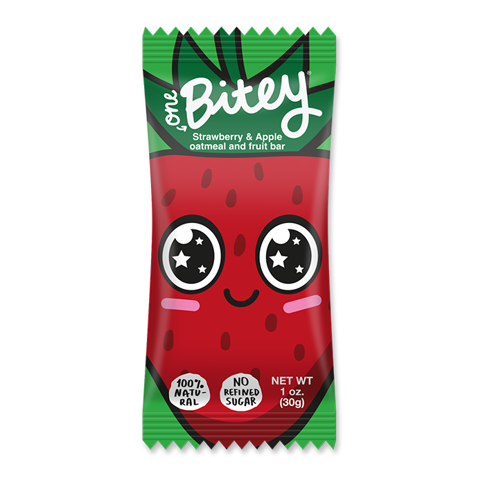 Buy One Bite Bitey Oatmeal & Fruit Bar Strawberry Apple 30g online at